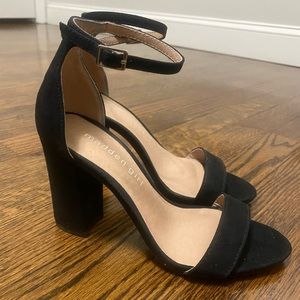 Madden Girl Black Heels. Only worn once, they don’t fit.